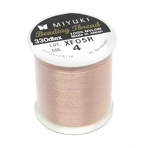 1 pcs Miyuki beading nylon pre-waxed thread 0.2 mm (B) x 50 m pink 4 von Bohemia Crystal Valley