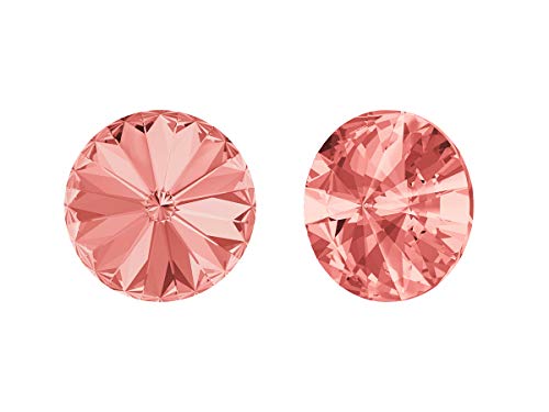 1 stk SWAROVSKI CRYSTALS Stones Rivoli 1122 Chaton, 16 mm peach rose (Swarovski-Kristalle Steine ​​Rivoli 1122 Chaton Rosa) von Bohemia Crystal Valley