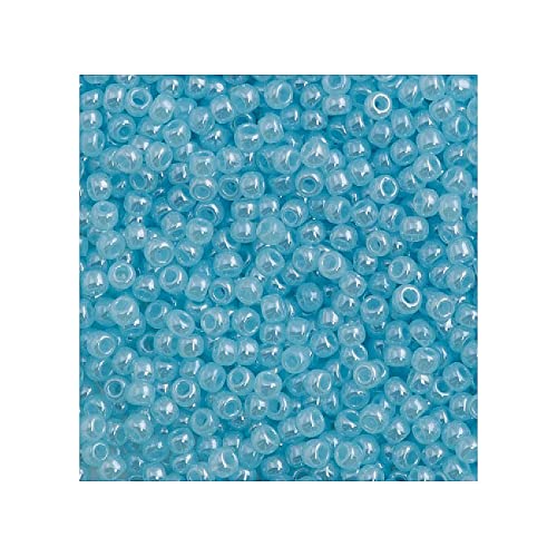 10 g Rocailles TOHO seed beads, 11/0 (2.2 mm) Ceylon Aqua (#143) (Rocailles Toho Samenperlen Ceylon Aquamarin.) von Bohemia Crystal Valley