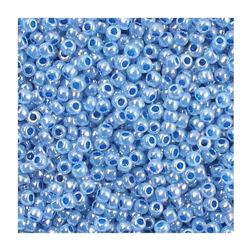 10 g TOHO Round Seed Beads Rocailles, size 11/0, Ceylon Denim Blue (# 917), Japan, Glass von Bohemia Crystal Valley