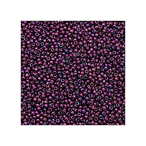 10 g TOHO Round Seed Beads Rocailles, size 11/0, Higher Metallic Dark Amethyst (# 503), Japan, Glass von Bohemia Crystal Valley