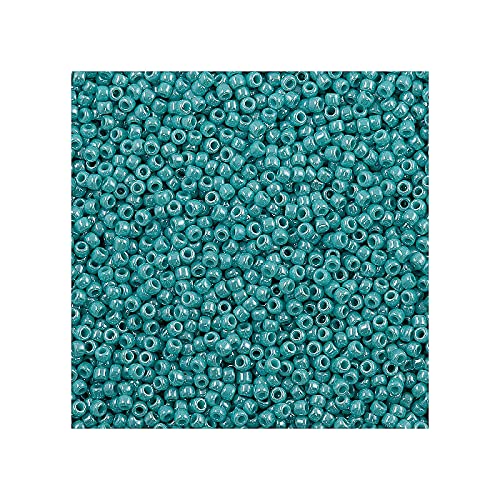 10 g Rocailles TOHO seed beads, 11/0 (2.2 mm) Lustered Opaque Turquoise (#132) (Rocailles Toho Samenperlen Opaken Türkis) von Bohemia Crystal Valley