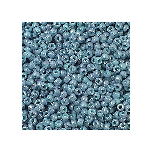 10 g Rocailles TOHO seed beads, 11/0 (2.2 mm) Marbled Opaque Turquoise Amethyst (#1206) (Rocailles Toho Samenperlen Amethyst türkisakoque.) von Bohemia Crystal Valley