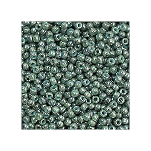 10 g Rocailles TOHO seed beads, 11/0 (2.2 mm) Marbled Opaque Turquoise Blue (#1207) (Rocailles Toho Samenperlen Opaken Türkis) von Bohemia Crystal Valley