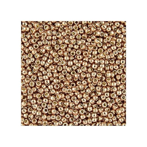 10 g Rocailles TOHO seed beads, 11/0 (2.2 mm) Permanent Finish Galvanized Rose Gold (#pf551) (Rocailles Toho Samenperlen Rosengold.) von Bohemia Crystal Valley