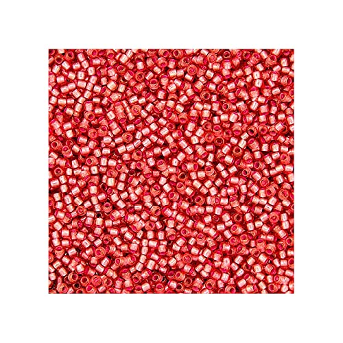 10 g Rocailles TOHO seed beads, 11/0 (2.2 mm) Silver Lined Almond Blossom (#2201) (Rocailles Toho Samenperlen Rosa Silber) von Bohemia Crystal Valley