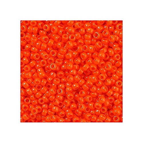10 g TOHO Round Seed Beads Rocailles, size 11/0, Opaque Sunset Orange (# 50), Japan, Glass von Bohemia Crystal Valley