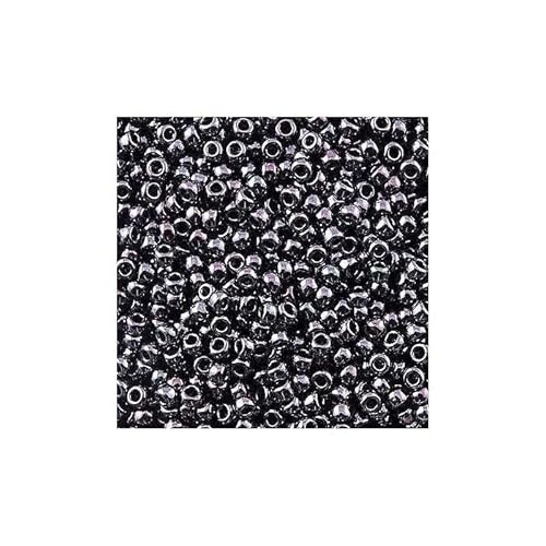 10 g TOHO Round Seed Beads Rocailles, size 8/0, Metallic Amethyst Gun Metal (# 90), Japan, Glass von Bohemia Crystal Valley
