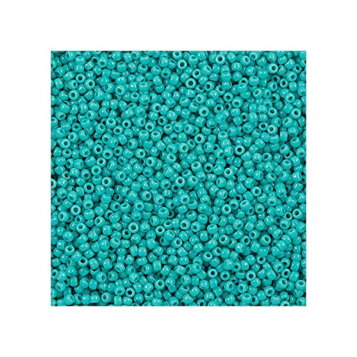 10 g Rocailles TOHO seed beads, 8/0 (3 mm) Opaque Turquoise (#55) (Rocailles Toho Samenperlen Opaken Türkis) von Bohemia Crystal Valley