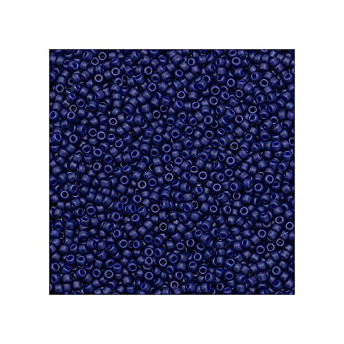 10 g Rocailles TOHO seed beads, 8/0 (3 mm) Semi Glazed Navy Blue (#2607f) (Rocailles Toho Samenperlen Blaues Silber) von Bohemia Crystal Valley