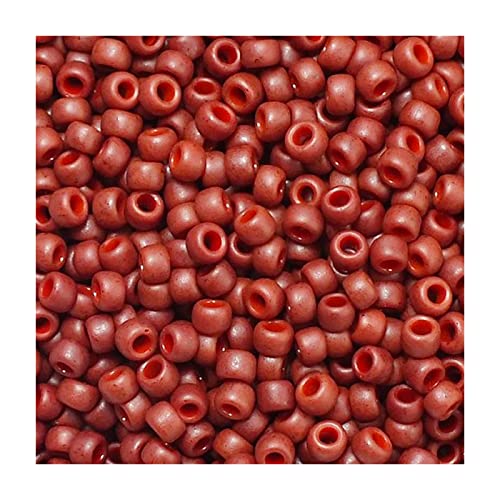 10 g TOHO Round Seed Beads Rocailles, size 8/0, Semi Glazed Dark Red (# 2609F), Japan, Glass von Bohemia Crystal Valley