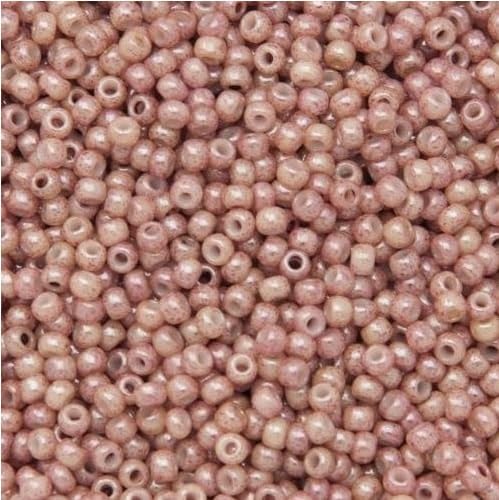 10 g TOHO Round Seed Beads Rocailles, size 11/0, Marbled Opaque Beige Pink (# 1201), Japan, Glass von Bohemia Crystal Valley