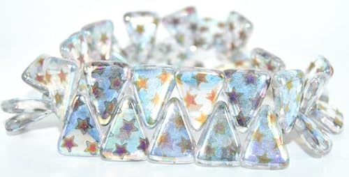 10 grams (approx. 6 pcs) Triangle Beads, 14 x 18 mm, Crystal Z9523 (00030-Z9523), Glass, Czech Republic von Bohemia Crystal Valley