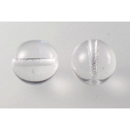 10pcs Runde gepresste Perlen 12 mm, Kristall (30), Böhmisches Kristall Glas, Tschechien 11119001 Round Pressed Beads von Bohemia Crystal Valley
