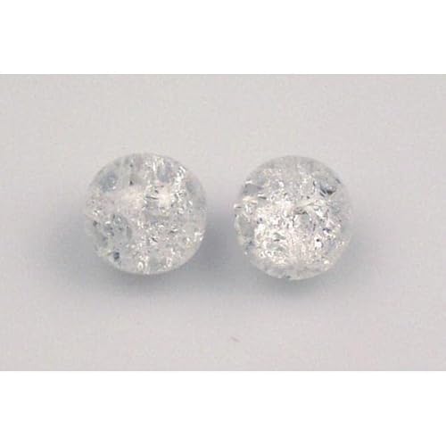 10pcs Runde gepresste Perlen 12 mm, Kristall geknackt (30-85500), Böhmisches Kristall Glas, Tschechien 11119001 Round Pressed Beads von Bohemia Crystal Valley
