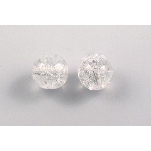 150pcs Runde gepresste Perlen 10 mm, Kristall geknackt (30-85500), Böhmisches Kristall Glas, Tschechien 11119001 Großhandlespackung Round Pressed Beads von Bohemia Crystal Valley