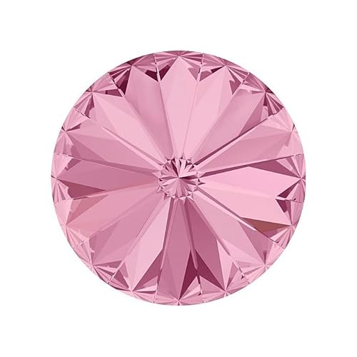 2 stk SWAROVSKI CRYSTALS Stones Rivoli 1122 Chaton, 14 mm Light Rose (Swarovski-Kristalle Steine ​​Rivoli 1122 Chaton Hell-Pink) von Bohemia Crystal Valley