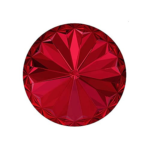 2 stk SWAROVSKI CRYSTALS Stones Rivoli 1122 Chaton, 14 mm Scarlet Red (Swarovski-Kristalle Steine ​​Rivoli 1122 Chaton rot) von Bohemia Crystal Valley