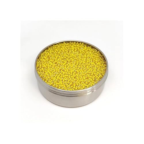 20 g Rocailles PRECIOSA seed beads, 10/0 (approx. 2.3 mm) Yellow White lined (Rocailles preciosa Samenperlen) von Bohemia Crystal Valley