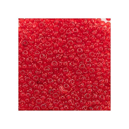 20 g Rocailles PRECIOSA seed beads, 10/0 (approx. 2.3 mm) light siam (Rocailles Preciosa-Samenperlen Siam Light Red) von Bohemia Crystal Valley
