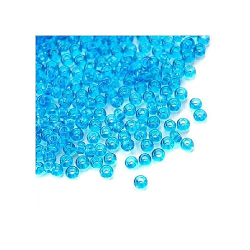 20 g Rocailles PRECIOSA seed beads, 11/0 (approx. 2.1 mm) aqua (Rocailles Preciosa-Samenperlen Blaues Aquamarin) von Bohemia Crystal Valley
