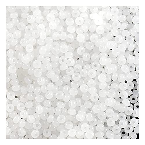 20 g Rocailles PRECIOSA seed beads, 6/0 (approx. 4 mm) opal white (Rocailles preciosa Samenperlen) von Bohemia Crystal Valley