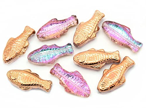 20pcs Große Fischperlen 24 x 11 mm, Kristall 98533 (30-98533), Böhmisches Kristall Glas, Tschechien 11109047 Großhandlespackung Big Fish Beads von Bohemia Crystal Valley