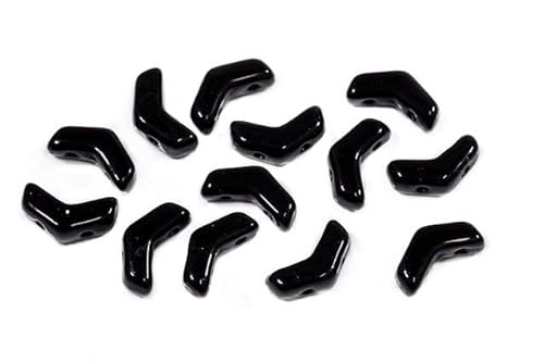 20pcs Pfeil 2-Loch-Perlen Ava Eva 5 x 8 mm, Schwarz (23980), Böhmisches Kristall Glas, Tschechien 11109035 Arrow 2-hole Beads Ava Eva von Bohemia Crystal Valley