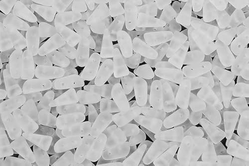 20pcs Vexolo 2-Loch-Dreiecksperlen 5 x 8 mm, Kristallmatte (30-84110), Böhmisches Kristall Glas, Tschechien 11109034 Vexolo 2-hole Triangle Beads von Bohemia Crystal Valley