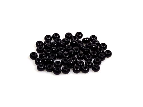 250 g Rocailles PRECIOSA seed beads, 11/0 (approx. 2.1 mm) black (Rocailles preciosa Samenperlen) von Bohemia Crystal Valley