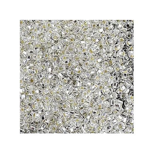 250 g Rocailles PRECIOSA seed beads, 11/0 (approx. 2.1 mm) crystal silver lined (Rocailles Preciosa-Samenperlen Kristallsilber) von Bohemia Crystal Valley