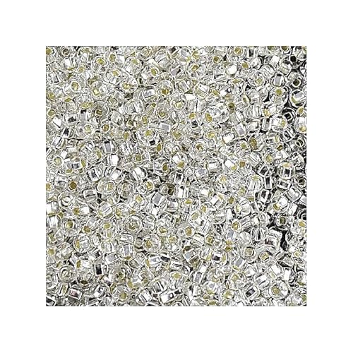 250 g Rocailles PRECIOSA seed beads, 11/0 (approx. 2.1 mm) crystal silver lined (Rocailles Preciosa-Samenperlen Kristallsilber) von Bohemia Crystal Valley