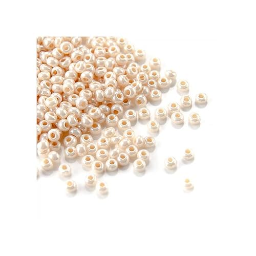 250 g Rocailles PRECIOSA seed beads, 8/0 Cream hematite (Rocailles preciosa Samenperlen Creme -Hämatit) von Bohemia Crystal Valley