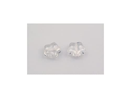 300pcs Flache Sternperlen 8 mm, Kristall (30), Böhmisches Kristall Glas, Tschechien 11130380 Großhandlespackung Flat Star Beads von Bohemia Crystal Valley
