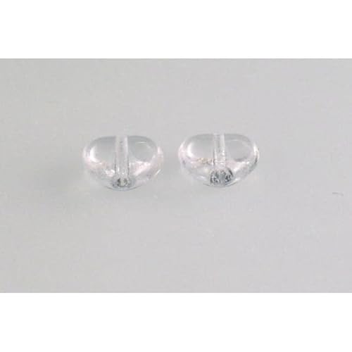 30pcs Herzperlen 8 x 8 mm, Kristall (30), Böhmisches Kristall Glas, Tschechien 11179001 Heart Beads von Bohemia Crystal Valley
