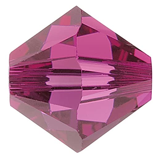 36 stk SWAROVSKI ELEMENTS XILION 5328 bicone beads, 3.8 x 4.2 mm Fuchsia (Swarovski-Elemente xilion 5328 Bicone-Perlen Fuchsie) von Bohemia Crystal Valley