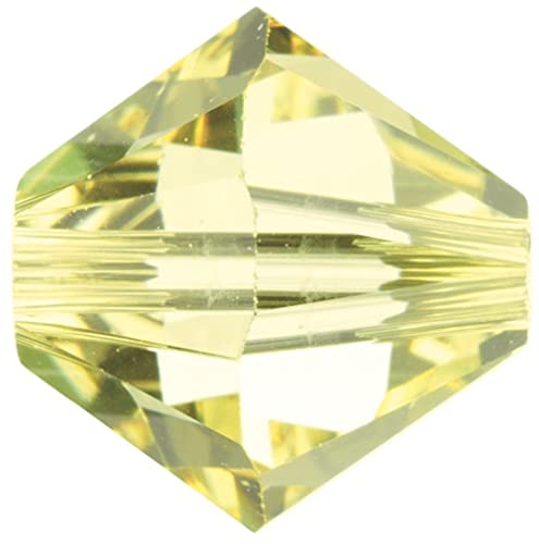 36 stk SWAROVSKI ELEMENTS XILION 5328 bicone beads, 3.8 x 4.2 mm Jonquil (Swarovski-Elemente xilion 5328 Bicone-Perlen Gelb) von Bohemia Crystal Valley