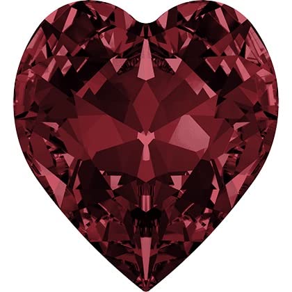 4 pcs Swarovski 4831 fancy stones - antique heart, 5.5 x 5 mm Red Siam (Swarovski 4831 Fancy Stones - antikes Herz rot) von Bohemia Crystal Valley