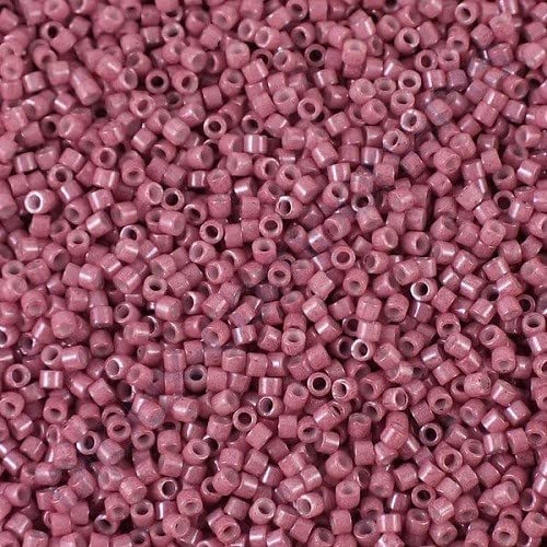 5 g Miyuki DELICA Seed Beads Rocailles, size 11/0, Opaque Wine Dyed (# DB1376), Japan, Glass von Bohemia Crystal Valley
