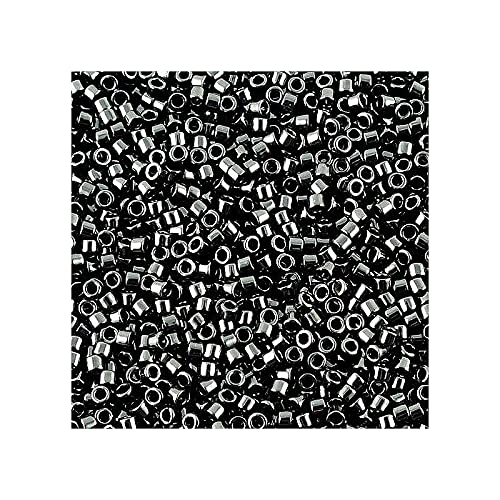 5 g Miyuki Delica Rocailles Seed Beads, 11/0 (1.6 mm) Black (Miyuki Delica Rocailles Samenperlen Schwarz) von Bohemia Crystal Valley