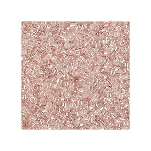 5 g Miyuki Delica Rocailles Seed Beads, 11/0 (1.6 mm) Ceylon Baby Pink (Miyuki Delica Rocailles Samenperlen Ceylon Rosa.) von Bohemia Crystal Valley