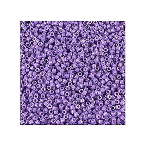 5 g Miyuki Delica Rocailles Seed Beads, 11/0 (1.6 mm) Duracoat Opaque Anemone (Miyuki Delica Rocailles Samenperlen Violett undurchsichtiger Duracoat) von Bohemia Crystal Valley