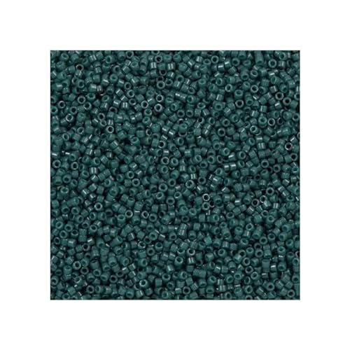 5 g Miyuki Delica Rocailles Seed Beads, 11/0 (1.6 mm) Duracoat Opaque Evergreen (DB2358) (Miyuki Delica Rocailles Samenperlen Grün) von Bohemia Crystal Valley