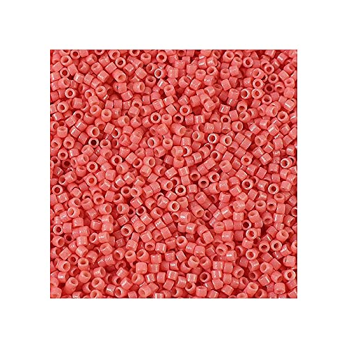 5 g Miyuki Delica Rocailles Seed Beads, 11/0 (1.6 mm) Duracoat Opaque Guava (Miyuki Delica Rocailles Samenperlen Roter orange undurchsichtiger Duracoat) von Bohemia Crystal Valley