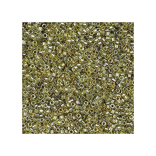 5 g Miyuki Delica Rocailles Seed Beads, 11/0 (1.6 mm) Fancy Lined Olive (Miyuki Delica Rocailles Samenperlen Olive Phancy) von Bohemia Crystal Valley