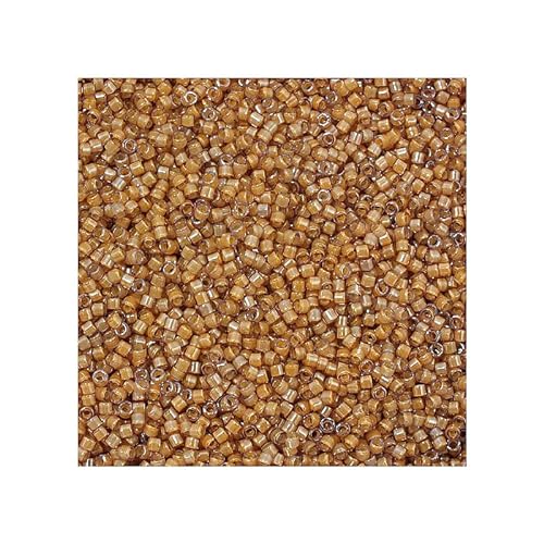 5 g Miyuki Delica Rocailles Seed Beads, 11/0 (1.6 mm) Luminous Almond (Miyuki Delica Rocailles Samenperlen Braun) von Bohemia Crystal Valley