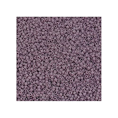 5 g Miyuki Delica Rocailles Seed Beads, 11/0 (1.6 mm) Matte Opaque Lilac (Miyuki Delica Rocailles Samenperlen Opaque lila) von Bohemia Crystal Valley