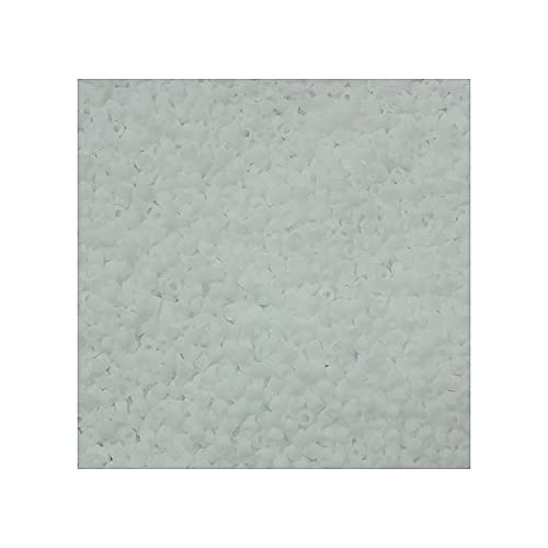 5 g Miyuki Delica Rocailles Seed Beads, 11/0 (1.6 mm) Matte Opaque White (Miyuki Delica Rocailles Samenperlen Opaque weiß) von Bohemia Crystal Valley