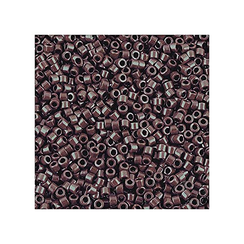 5 g Miyuki Delica Rocailles Seed Beads, 11/0 (1.6 mm) Opaque Dark Brown (Miyuki Delica Rocailles Samenperlen Opaque dunkelbraun) von Bohemia Crystal Valley