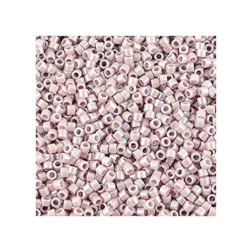 5 g Miyuki Delica Rocailles Seed Beads, 11/0 (1.6 mm) Opaque Lilac AB (Miyuki Delica Rocailles Samenperlen Opaque violette lila ab) von Bohemia Crystal Valley